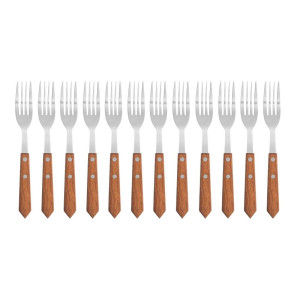 Fleischgabel mit Holzgriff 200 mm - Set mit 12 - Olympia - Fourniresto