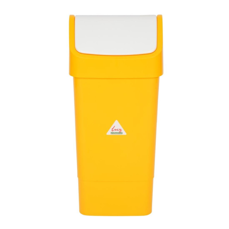 Poubelle Jaune En Polypropylène À Couvercle Battant 50 L - Scot Young - Fourniresto Poubelle Jaune En Polypropylène À Couvercle Battant 50 L - Scot Young - Fourniresto