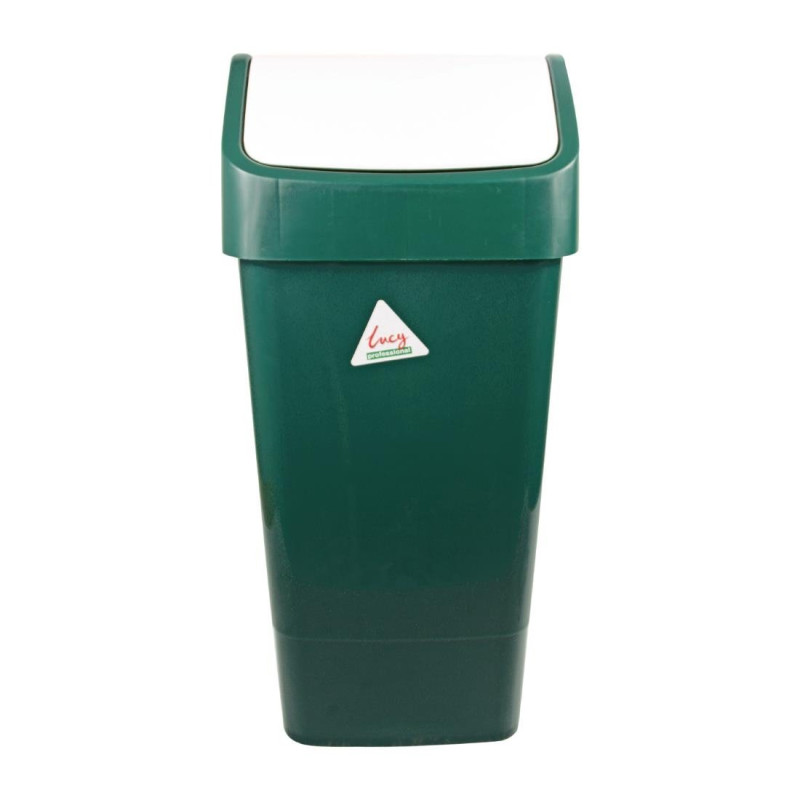 Poubelle Vert En Polypropylène À Couvercle Battant 50 L - Scot Young - Fourniresto Poubelle Vert En Polypropylène À Couvercle Battant 50 L - Scot Young - Fourniresto