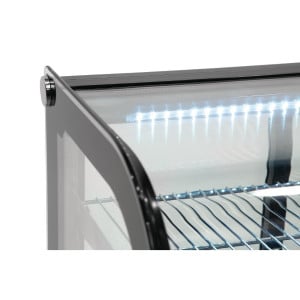 Black Countertop Refrigerated Display - 120 L - Polar