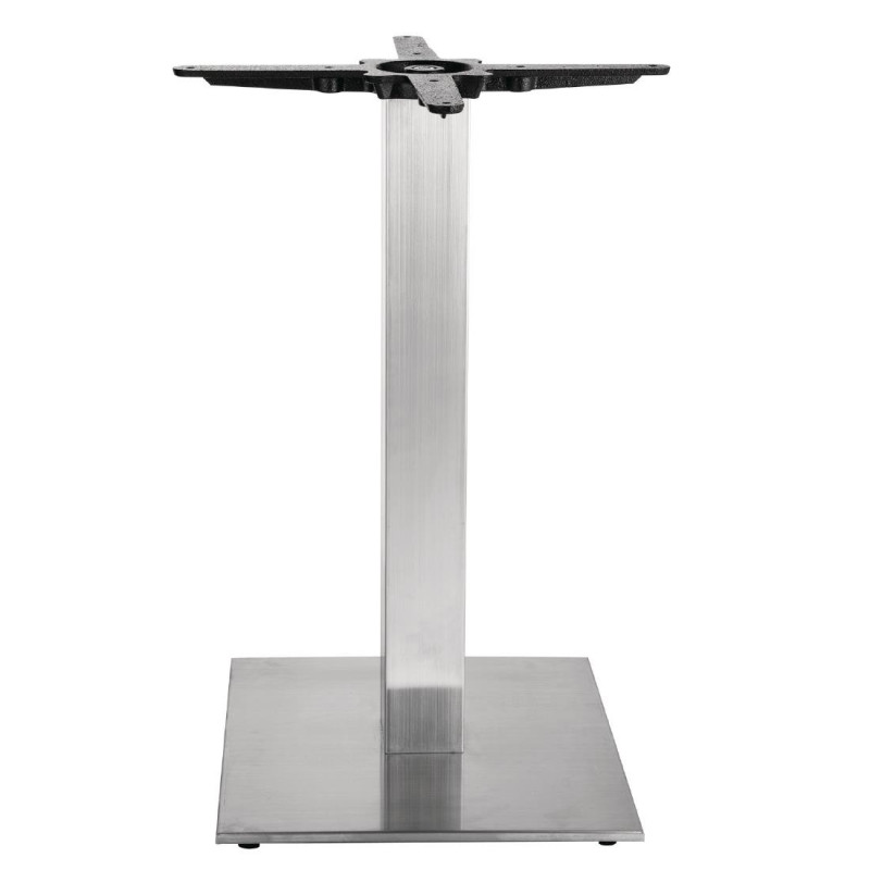Pied De Table Carré En Inox 720 X 430 Mm - Bolero - Fourniresto Pied De Table Carré En Inox 720 X 430 Mm - Bolero - Fourniresto