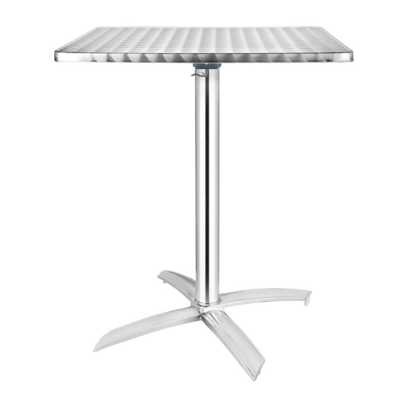 Quadratischer Tisch mit klappbarer Edelstahlplatte - 600 x 600 mm - Bolero - Fourniresto Quadratischer Tisch mit klappbarer Edelstahlplatte - 600 x 600 mm - Bolero - Fourniresto