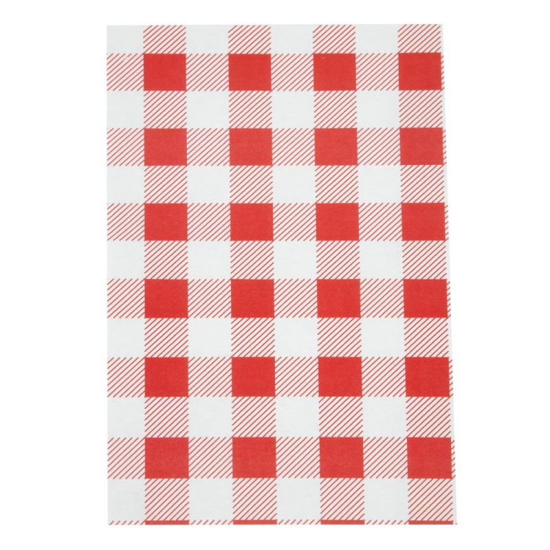 Fettdichtes Vichy-Rot-Papier 190 x 310 mm - Packung mit 200 Stück - FourniResto - Fourniresto Fettdichtes Vichy-Rot-Papier 190 x 310 mm - Packung mit 200 Stück - FourniResto - Fourniresto