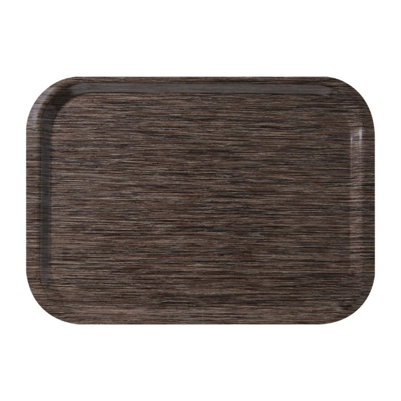 Wengé Melamine Service Tray 375 x 265 mm - Roltex - Fourniresto Wengé Melamine Service Tray 375 x 265 mm - Roltex - Fourniresto