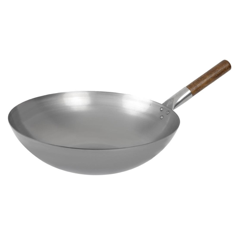 Wok mit halbkugelförmigem Boden aus Stahl Londonwok Ø 38 cm - FourniResto - Fourniresto Wok mit halbkugelförmigem Boden aus Stahl Londonwok Ø 38 cm - FourniResto - Fourniresto