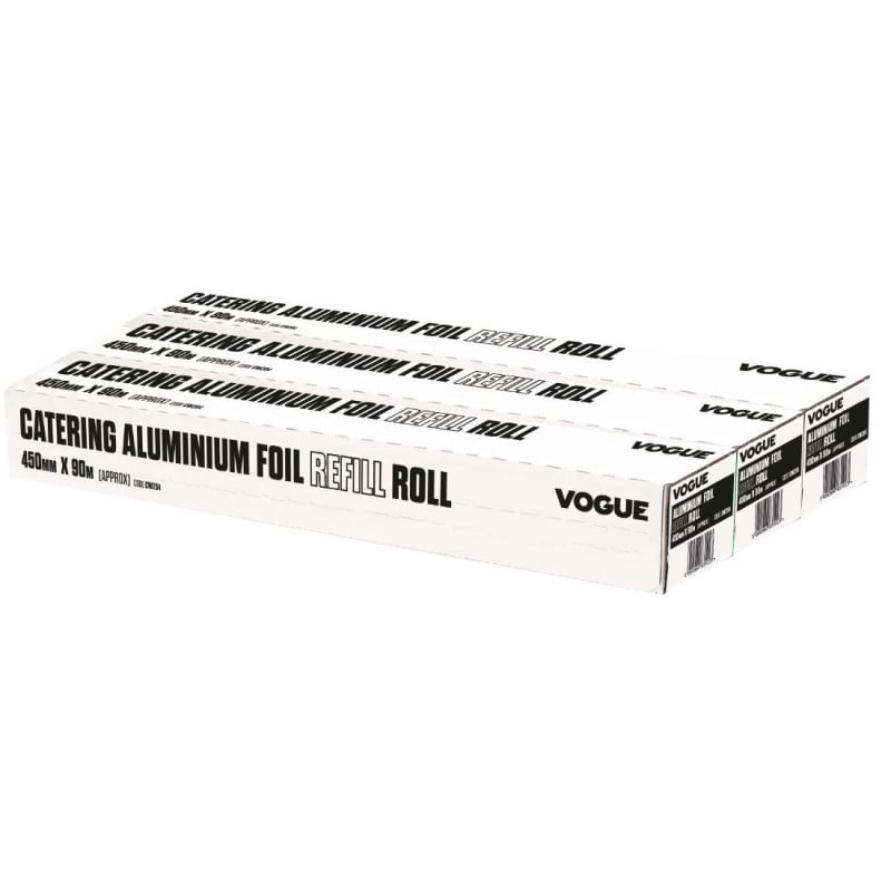 Aluminum Foil Rolls for Wrap450 Dispenser - Pack of 3 - Vogue - Fourniresto Aluminum Foil Rolls for Wrap450 Dispenser - Pack of 3 - Vogue - Fourniresto