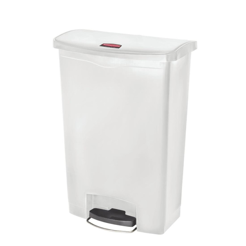 Poubelle à Pédale Frontale Large Slim Jim StepOn Blanche 90L - Rubbermaid - Fourniresto Poubelle à Pédale Frontale Large Slim Jim StepOn Blanche 90L - Rubbermaid - Fourniresto