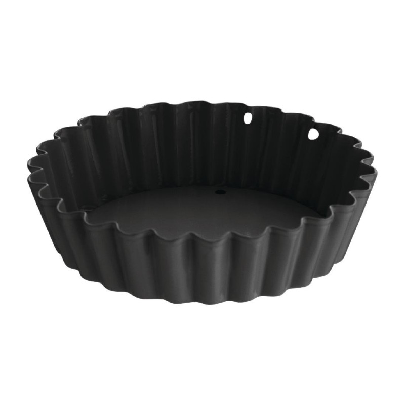 Tartelette-Backform mit Antihaftbeschichtung und abnehmbarem Boden 8 cm - Set mit 3 Stück - Vogue - Fourniresto Tartelette-Backform mit Antihaftbeschichtung und abnehmbarem Boden 8 cm - Set mit 3 Stück - Vogue - Fourniresto
