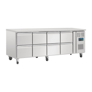 Tischkühlschrank GN 1/1 Umluft 8 Schubladen Serie U - 616 L - Polar
