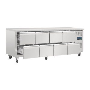 Tischkühlschrank GN 1/1 Umluft 8 Schubladen Serie U - 616 L - Polar