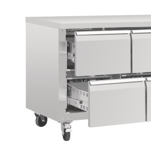 Tischkühlschrank GN 1/1 Umluft 8 Schubladen Serie U - 616 L - Polar