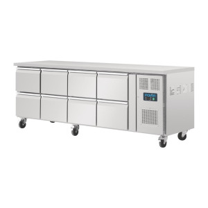Tischkühlschrank GN 1/1 Umluft 8 Schubladen Serie U - 616 L - Polar