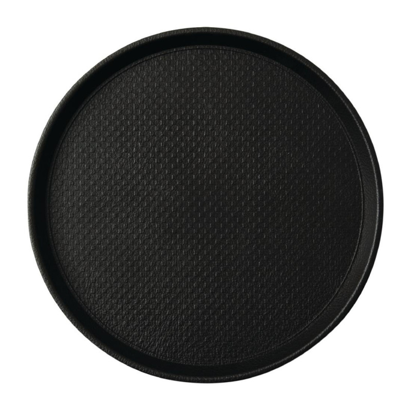 Plateau Antidérapant Noir Blackline Rond Ø 310mm - Roltex - Fourniresto Plateau Antidérapant Noir Blackline Rond Ø 310mm - Roltex - Fourniresto