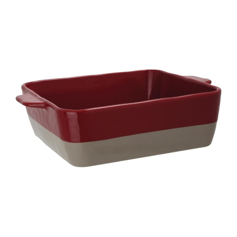 Plat à Rôtir Rectangulaire Rouge et Taupe 4,2L - Olympia - Fourniresto Plat à Rôtir Rectangulaire Rouge et Taupe 4,2L - Olympia - Fourniresto
