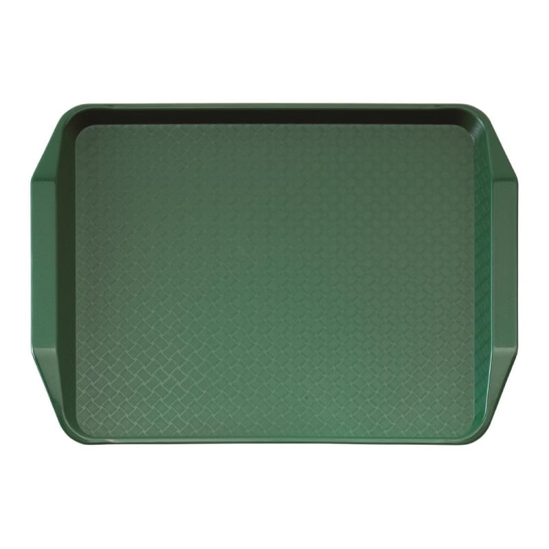 Rectangular Green Tray with Polypropylene Handles Fast Food 430mm - Cambro - Fourniresto Rectangular Green Tray with Polypropylene Handles Fast Food 430mm - Cambro - Fourniresto