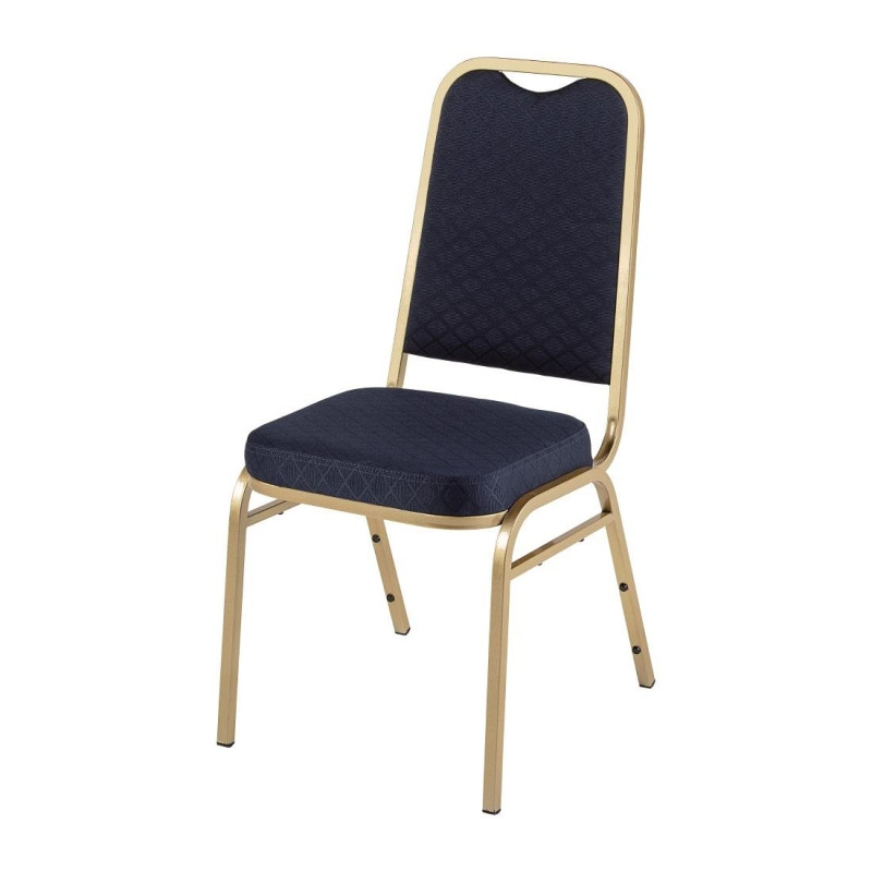 Blue Square Back Banquet Chairs - Set of 4 - Bolero - Fourniresto Blue Square Back Banquet Chairs - Set of 4 - Bolero - Fourniresto