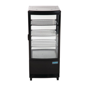 Vitrine Réfrigérée Noire Avec Portes Incurvées 86 L - Polar