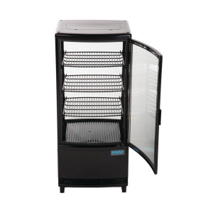 Vitrine Réfrigérée Noire Avec Portes Incurvées 86 L - Polar