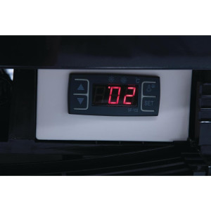 Vitrine Réfrigérée Noire Avec Portes Incurvées 86 L - Polar