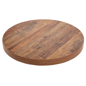 Runder Tischplatte im gealterten Holz-Effekt - 600mm - Bolero
