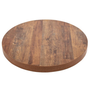 Runder Tischplatte im gealterten Holz-Effekt - 600mm - Bolero