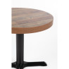 Round Table Top Aged Wood Effect - 600mm - Bolero