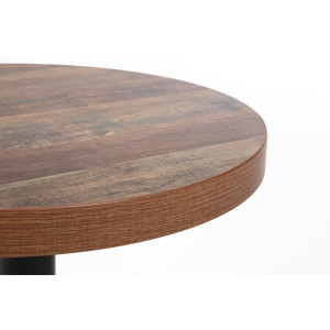Runder Tischplatte im gealterten Holz-Effekt - 600mm - Bolero