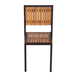 Chaises en Acier et Acacia - Lot de 4 - Bolero - Fourniresto