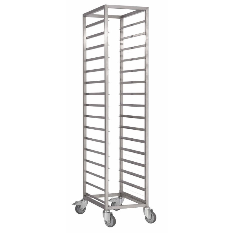 Chariot À Glissières en Inox GN 1/1-18 Niveaux - Gastro M Chariot À Glissières en Inox GN 1/1-18 Niveaux - Gastro M