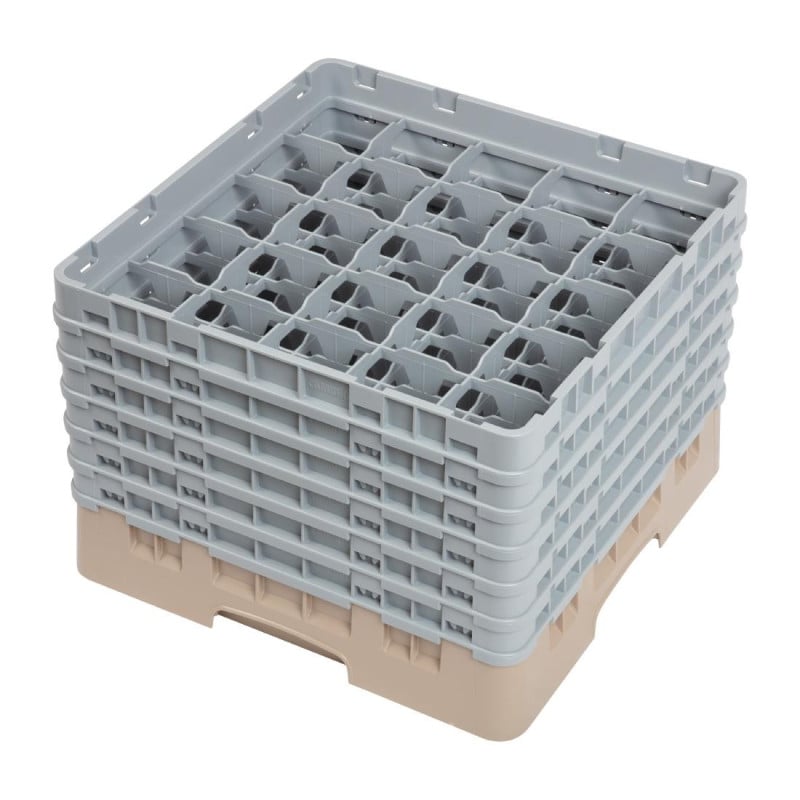 Casier À Verres 25 Compartiments Camrack Beige - L 500 x L 500mm - Cambro Casier À Verres 25 Compartiments Camrack Beige - L 500 x L 500mm - Cambro