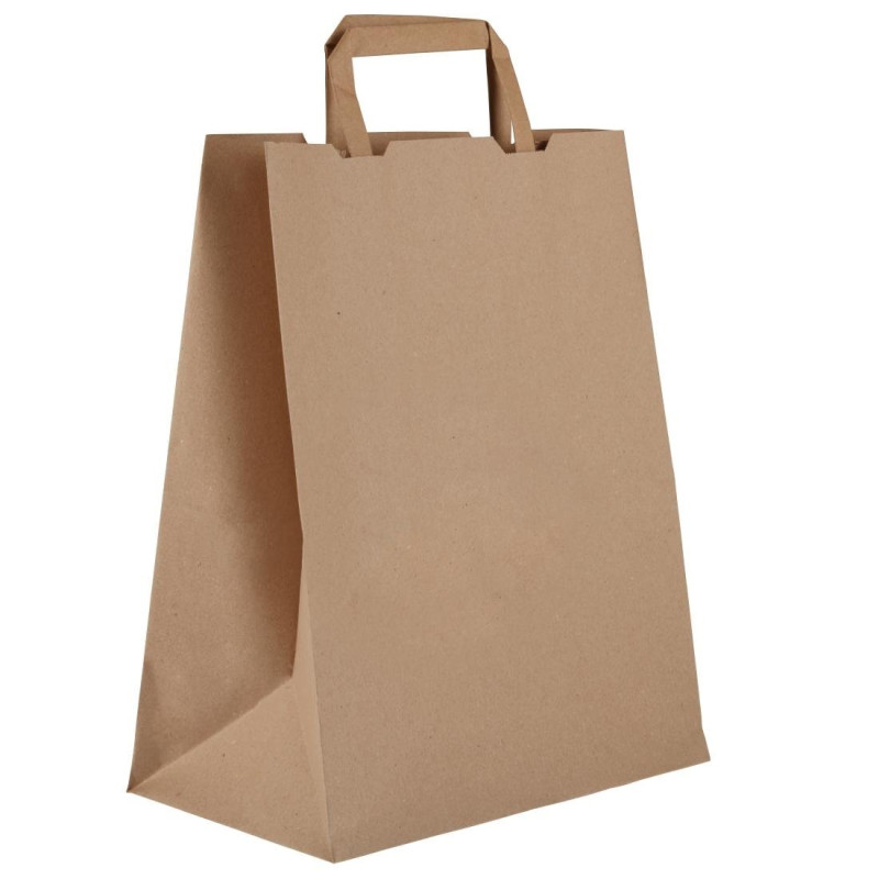 Große kompostierbare Papiertüten aus recyceltem Papier - Ø 250 mm - Packung mit 250 - Vegware Große kompostierbare Papiertüten aus recyceltem Papier - Ø 250 mm - Packung mit 250 - Vegware