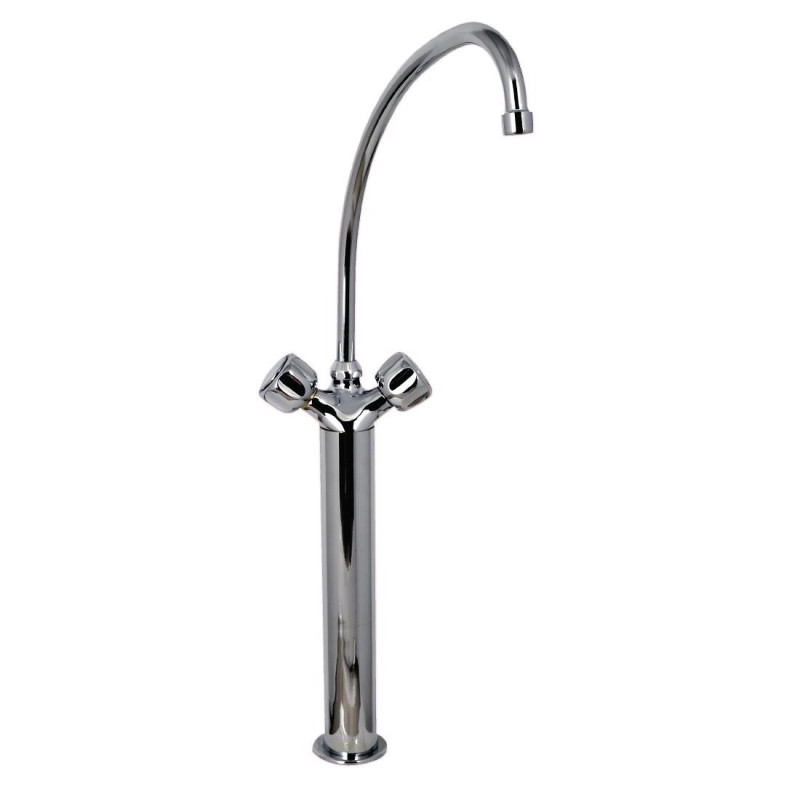 Single-hole Heavy Model 3/4" Mixer Tap with 2 Column Faucets - L 200mm - FourniResto Single-hole Heavy Model 3/4" Mixer Tap with 2 Column Faucets - L 200mm - FourniResto