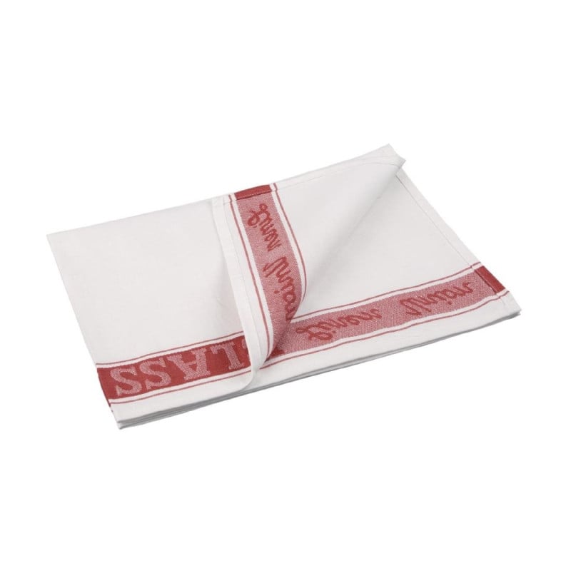 Linen Glass Cloths - Red - L 762 X 508 mm - Vogue Linen Glass Cloths - Red - L 762 X 508 mm - Vogue