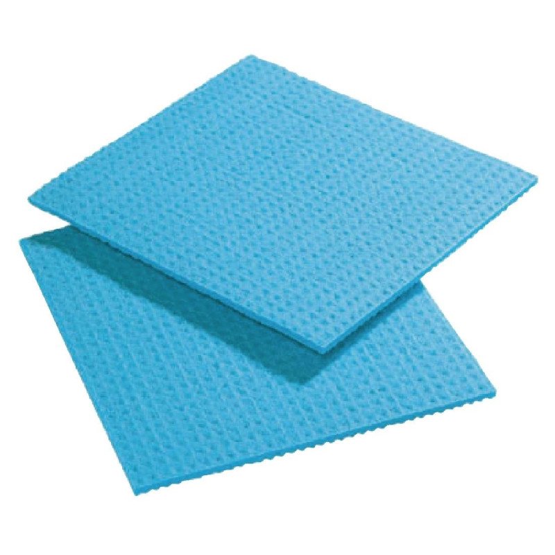Chiffons De Nettoyage En Cellulose Bleus - Lot De 10 - FourniResto - Fourniresto Chiffons De Nettoyage En Cellulose Bleus - Lot De 10 - FourniResto - Fourniresto