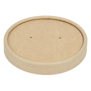 Deckel für mikrowellengeeignete, recycelbare Kraft-Suppenschalen 225ml und 350ml - Packung mit 500 - Colpac