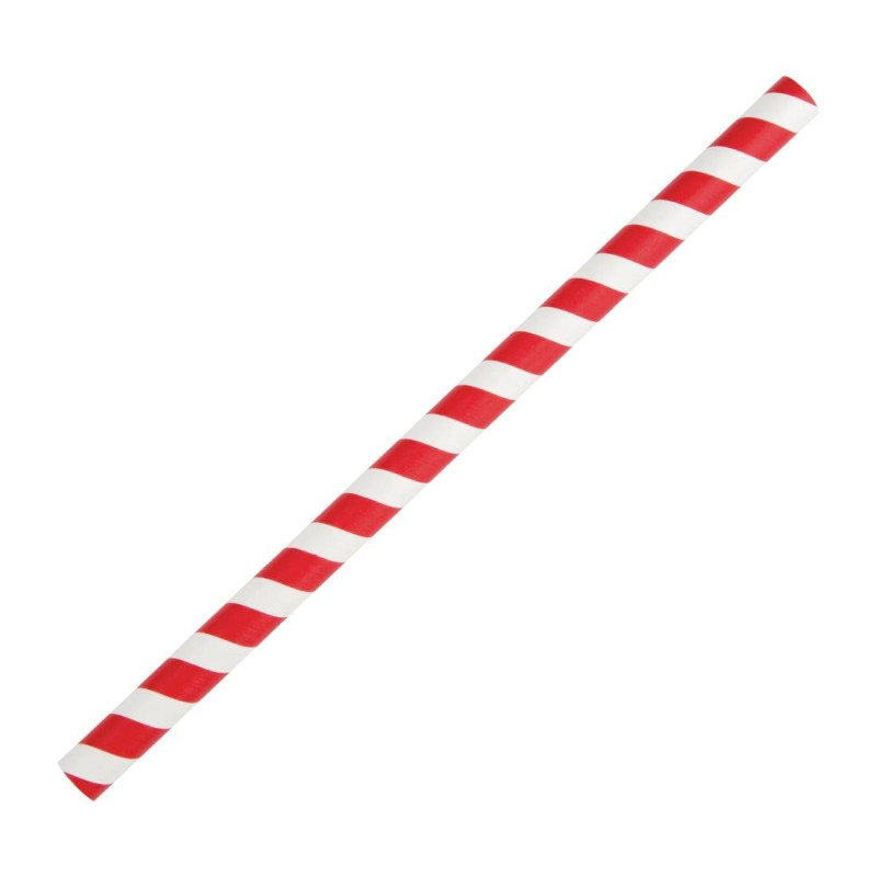 Papier Smoothie-Strohhalme - Rot - L 210mm - Packung mit 250 - Fiesta Green Papier Smoothie-Strohhalme - Rot - L 210mm - Packung mit 250 - Fiesta Green