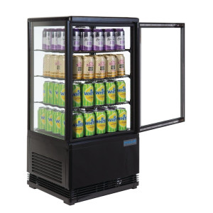 Schwarze Kühlvitrine Serie C - 68 L - Polar