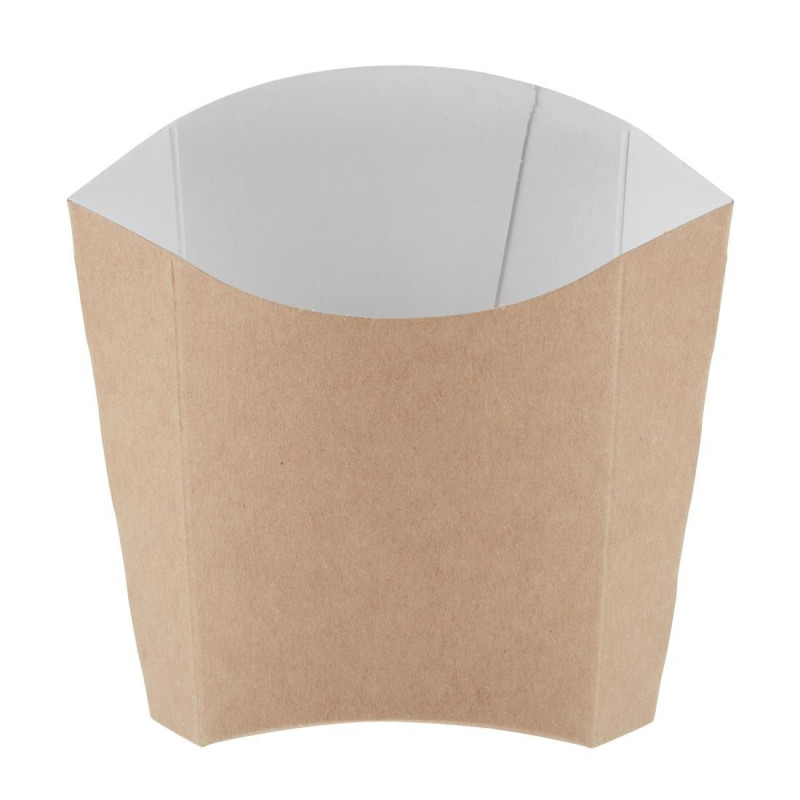 Medium compostable kraft French fry sleeves - Pack of 1000 - Colpac - Fourniresto Medium compostable kraft French fry sleeves - Pack of 1000 - Colpac - Fourniresto