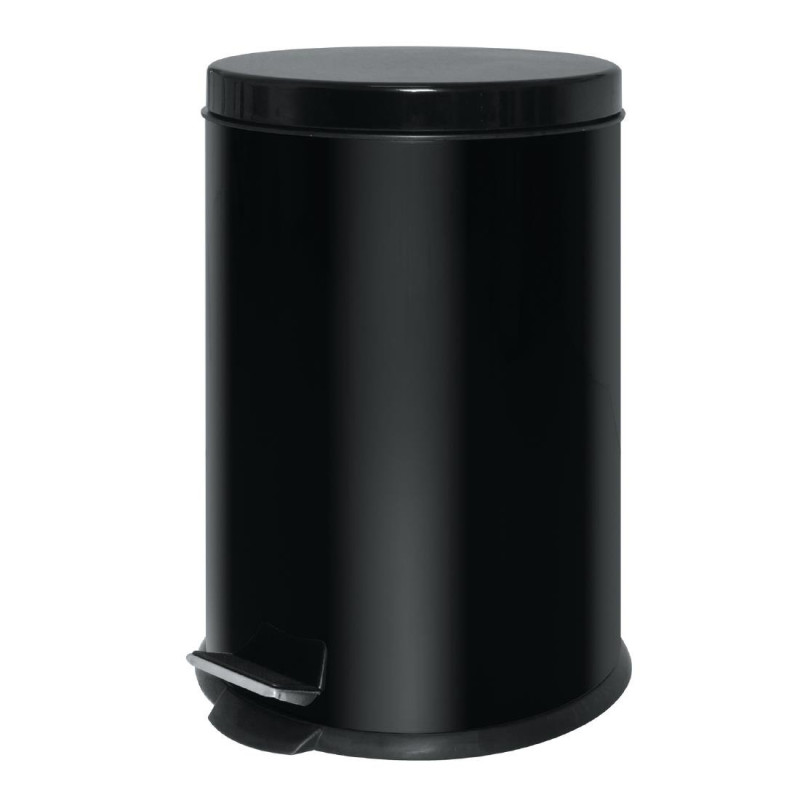 Mülleimer mit Pedal aus schwarzem Edelstahl - 20L - FourniResto Mülleimer mit Pedal aus schwarzem Edelstahl - 20L - FourniResto