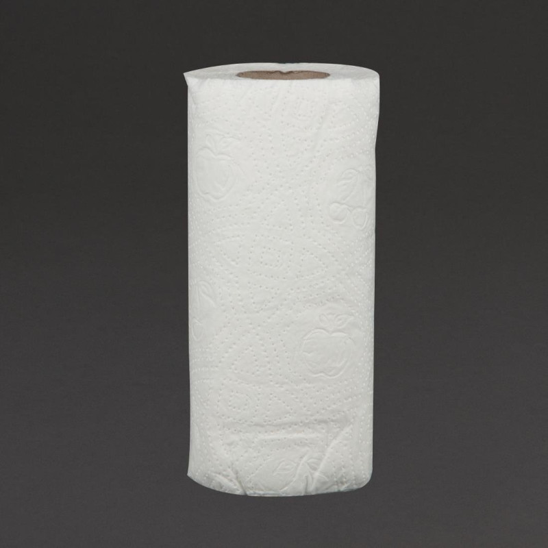 Essuie-Tout Blanc 2 Plis - L 11,5 m - Lot de 24 - Jantex Essuie-Tout Blanc 2 Plis - L 11,5 m - Lot de 24 - Jantex