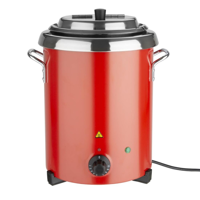 Marmite À Soupe Rouge Avec Poignées - 5,7L - Buffalo Marmite À Soupe Rouge Avec Poignées - 5,7L - Buffalo