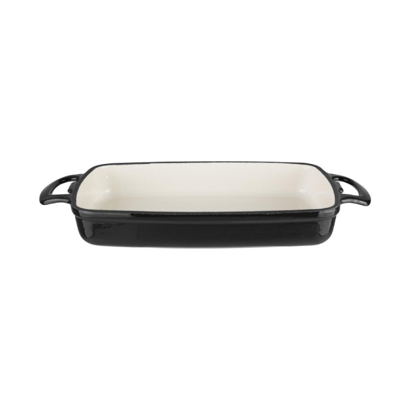 Rechteckige Gusseisenpfanne Schwarz - 1,8 L - Vogue Rechteckige Gusseisenpfanne Schwarz - 1,8 L - Vogue