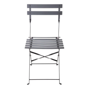 Stahl-Terrassenstühle - Schwarz - 2er-Set - Bolero - Fourniresto