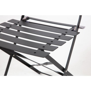 Stahl-Terrassenstühle - Schwarz - 2er-Set - Bolero - Fourniresto