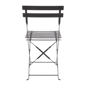 Stahl-Terrassenstühle - Schwarz - 2er-Set - Bolero - Fourniresto