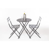 Stahl-Terrassenstühle - Schwarz - 2er-Set - Bolero - Fourniresto