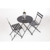 Stahl-Terrassenstühle - Schwarz - 2er-Set - Bolero - Fourniresto