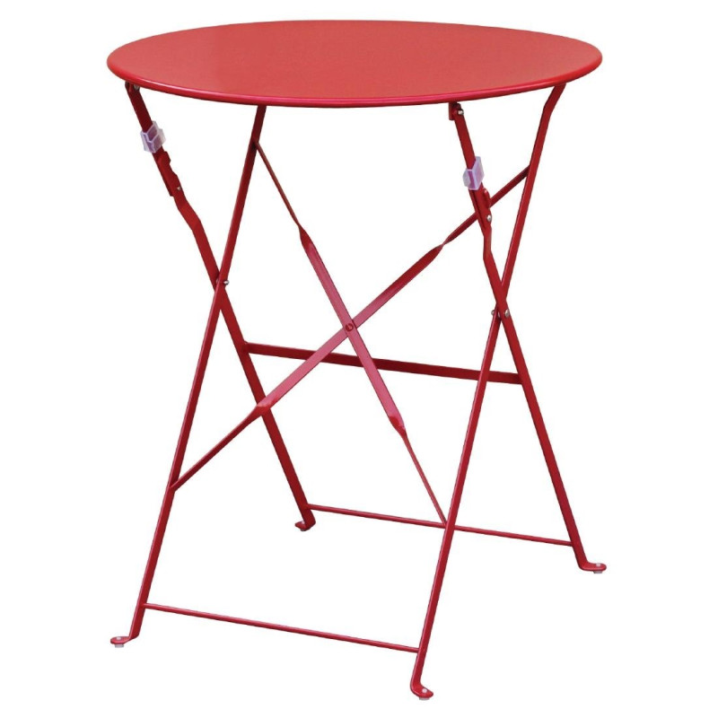 Terrassentisch aus Stahl - Rot - Bolero - Fourniresto Terrassentisch aus Stahl - Rot - Bolero - Fourniresto