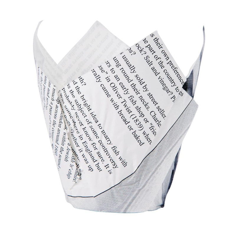 Pommes Frites Cornets Zeitungsmuster - Packung mit 1100 - FourniResto Pommes Frites Cornets Zeitungsmuster - Packung mit 1100 - FourniResto