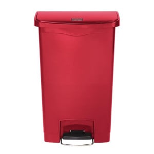 Mülleimer mit Pedal vorne Slim Jim Rot - 50L - Rubbermaid
